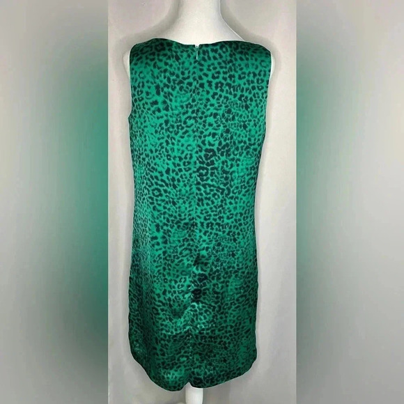 Dana Buchman sleeveless animal print satin knee length dress - Picture 6 of 7